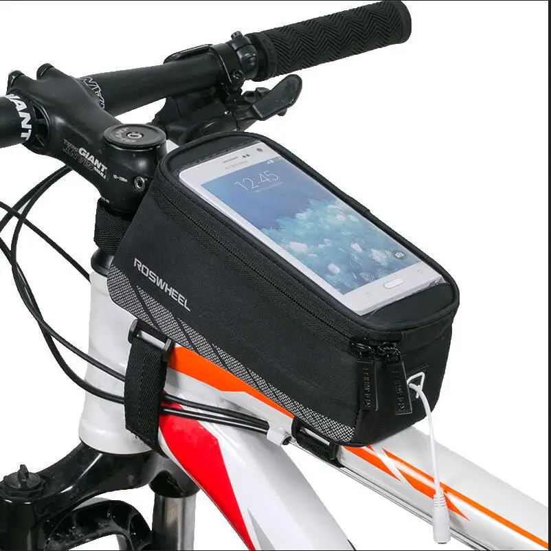 

ROSWHEEL Genuine Bike Bag MTB Road Bicycle Touchscreen Cycling Panniers Top Front Tube Frame Saddle Bag For 4.8/5.5 Phone Case