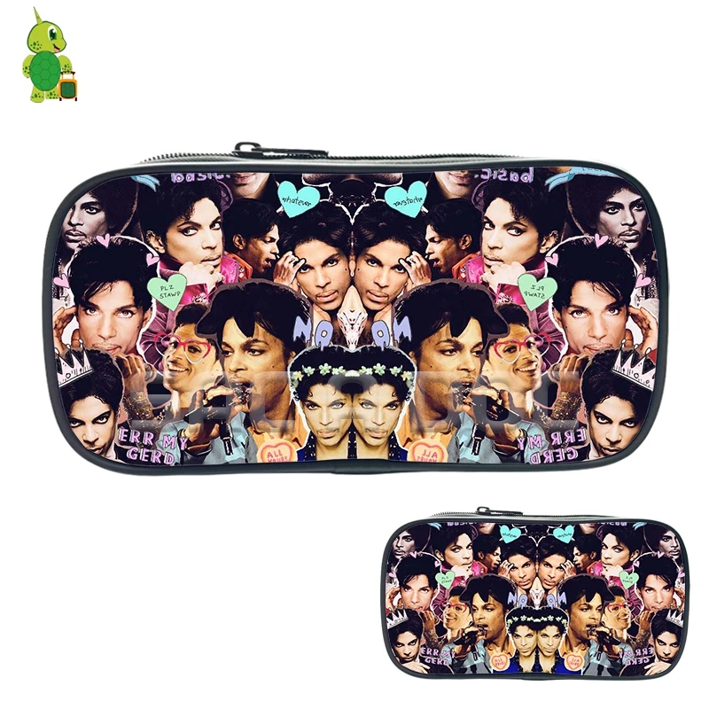 

Famous Rock Star Prince Collage Print Cosmetic Bags Children Large Capacity Pencil Case Storage Bags Boys Girls Makeup Bag