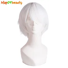 MapofBeauty 1" короткие прямые черные белые золотые красные розовые синие парики 22 цвета косплей парики термостойкие натуральные синтетические волосы