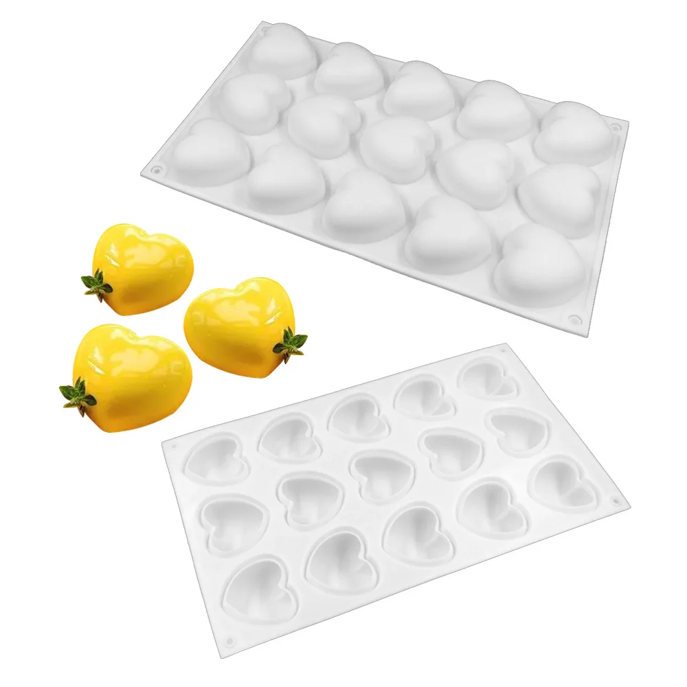 

GODWJ Love Shape Mousse Cake Mold Brownie 3D DIY Baking Fondant Dessert Chocolate Mold Art Baking Cake Decorating Tools