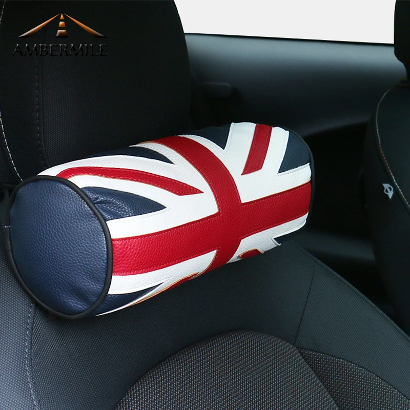 Универсальная автомобильная подушка AMBERMILE подголовник для Mini Cooper R50 R53 R55 R56 R60 R61 F54