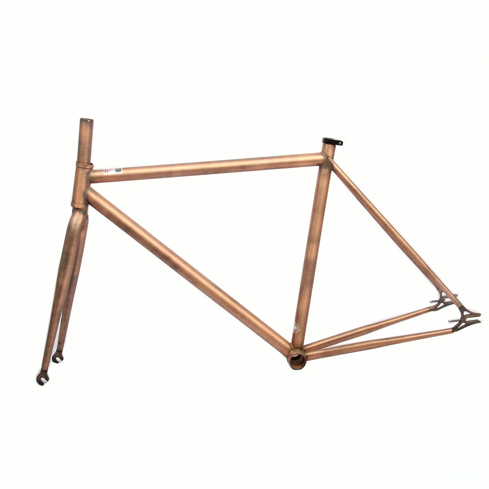 Fixed Gear Bike aluminum frame BRUSHED BRASS restoring ancient Vintage