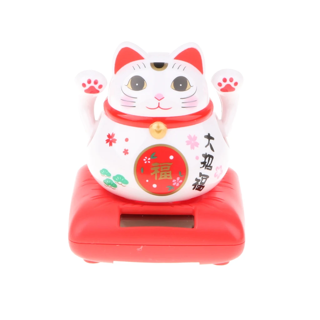 Новинка на солнечных батареях развевающийся LUCKY CAT приборной панели игрушки для дома и офиса автомобиля Декор Декоративные