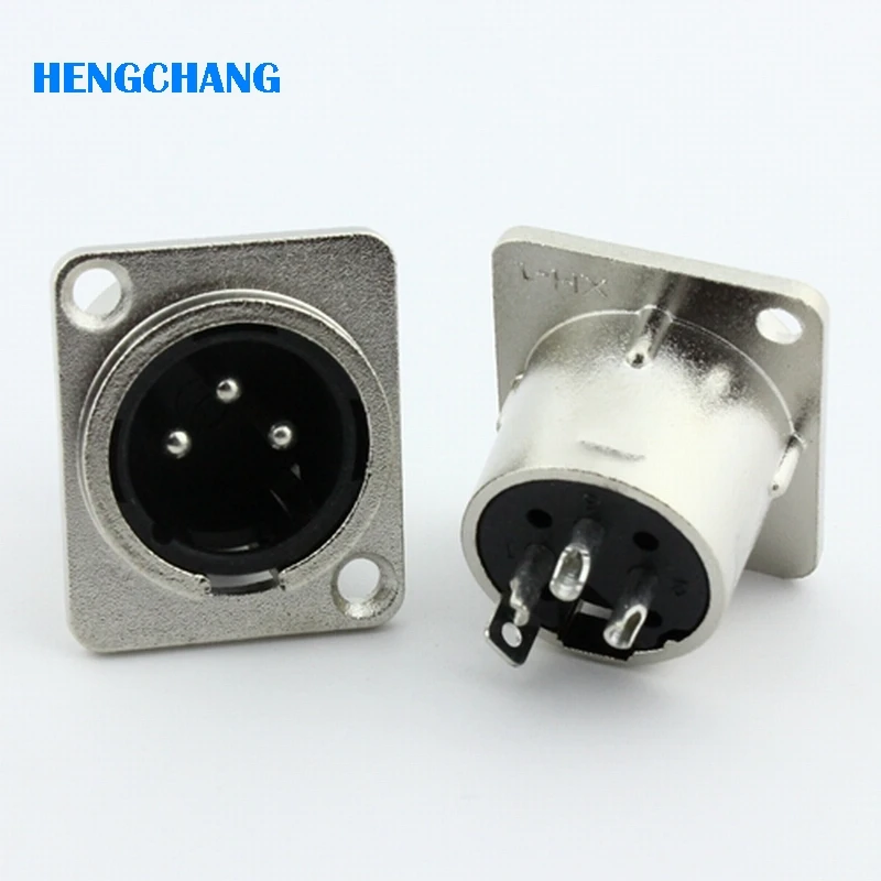 metal 3pin XLR Male socket XLR microphone socket 3pin seat Audio socket