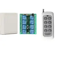 433 МГц DC 12 В 8 канальный RF беспроводной пульт дистанционного управления Система дистанционного управления приемник передатчик 8CH реле