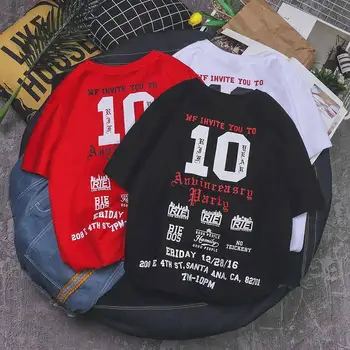 

Japanese Fashion Letter Printed Half Sleeve T Shirts O-neck Hip Hop Tshirts Streetwear Cool Mens Summer Tops Tees 2019 T Shirt