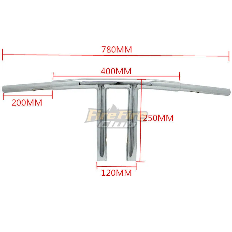 МОТОЦИКЛ хром на заказ мотоцикл руль 1" Rise T Bars 1-1/4" Жир Бар для Harley Sportster XL DYNA LOW RIDER