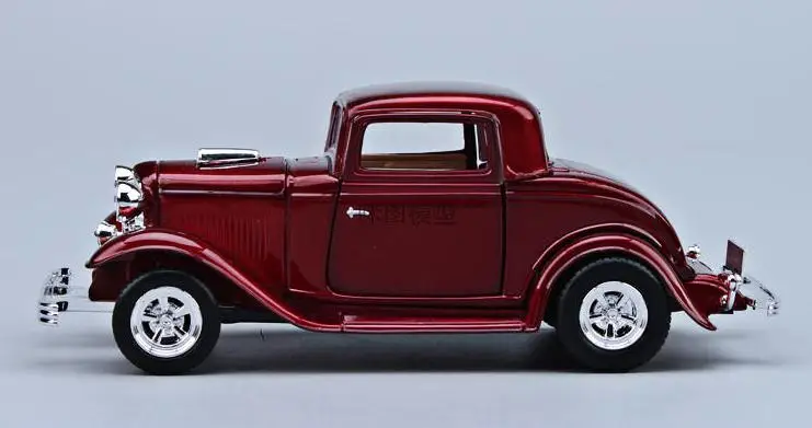 Высокая имитация 1932 Ford coupe модель автомобиля, 1:24 передовая Игрушечная машина из сплава, 4 открытые двери Ретро Коллекционная модель