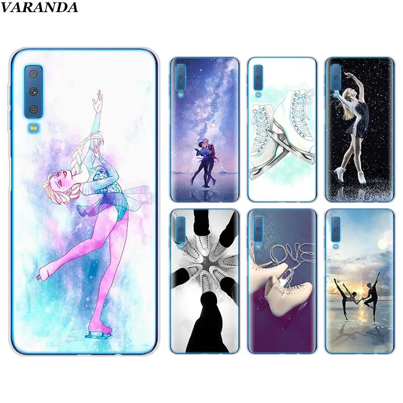 

Go ice skating with friend Silicone Phone case for Samsung Galaxy A7 A6 A8+Plus A9 2018 S10 Plus S10e M20 M30 TPU Soft case