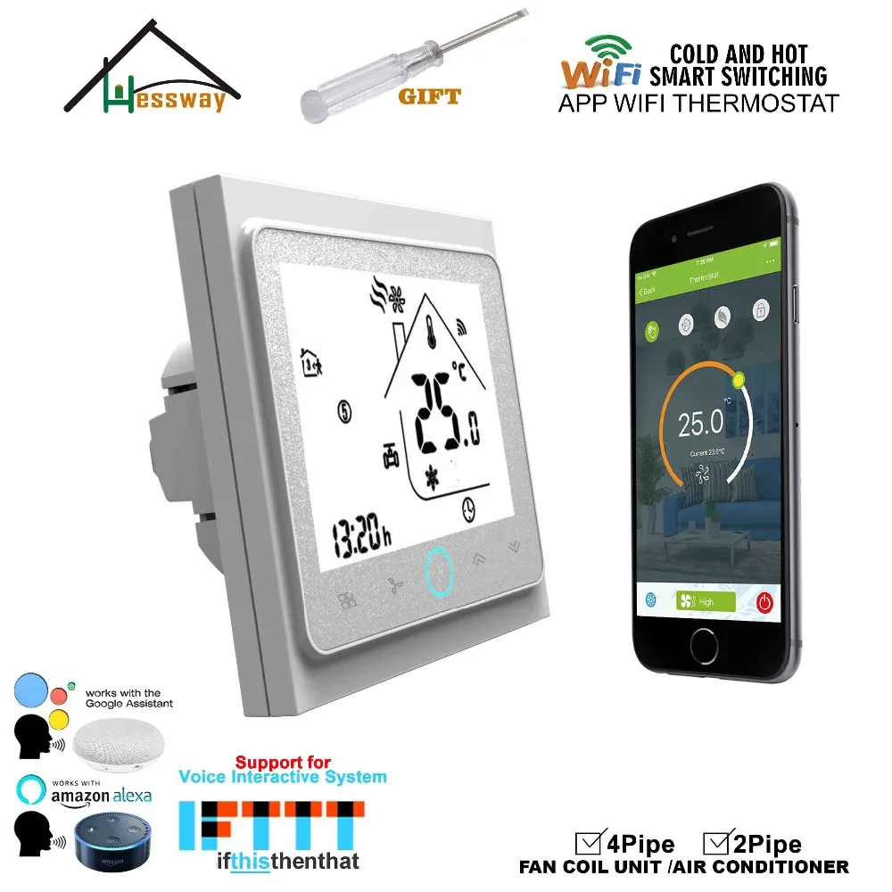 HESSWAY 2p 4p охлаждение/Отопление цифровой беспроводной wifi термостат комнатный контроль температуры для центрального кондиционера