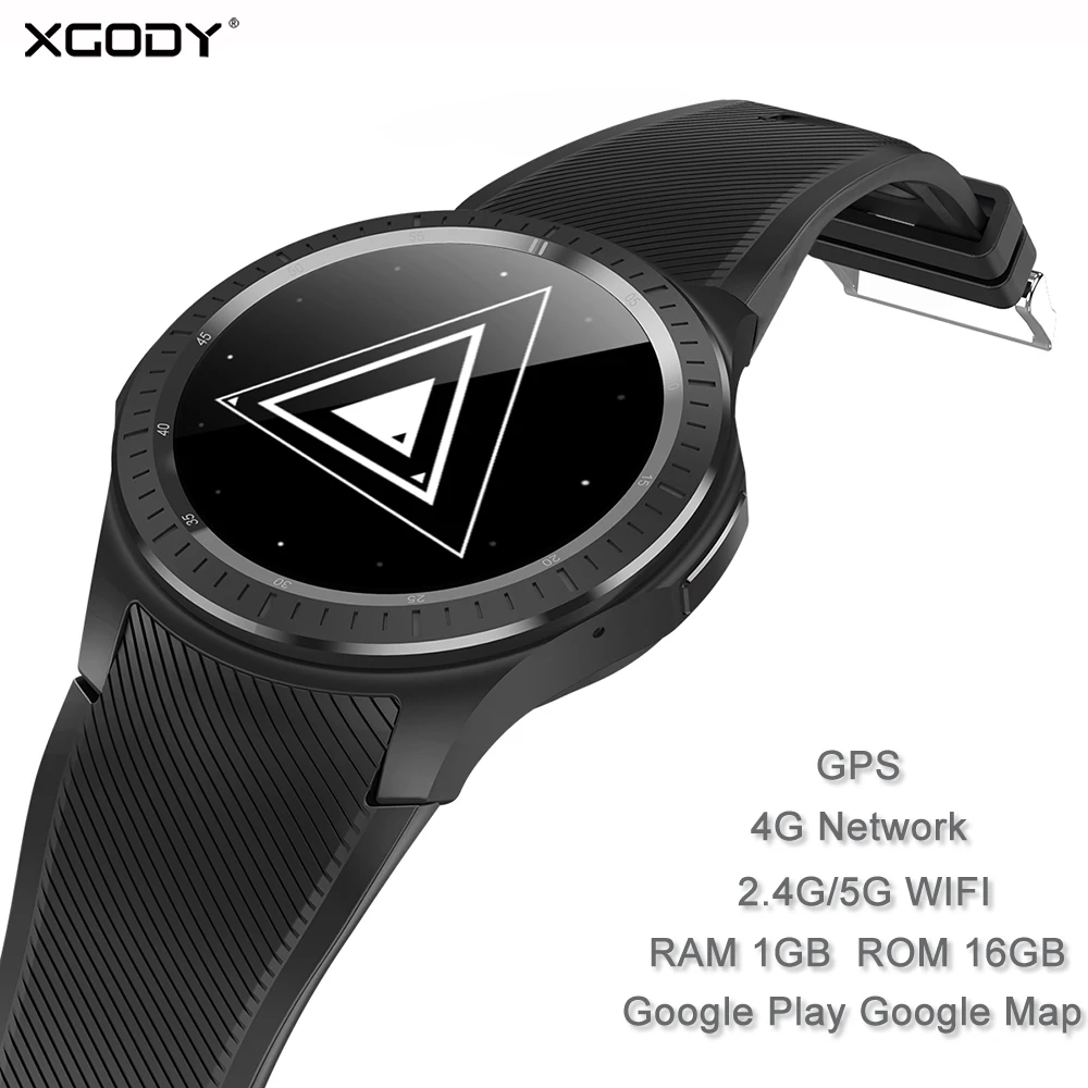

XGODY 4G Network Smart Watch GPS WIFI Heart Rate Blood Pressure Fitness Bracelet Band Android Support Google Play Google Map