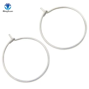 

100pcs 20 25 30 35 40mm Stainless Steel Earring DIY Dangle Earring Jewelry Making Accessorie Supplies Big Circle Wire Hoops Loop