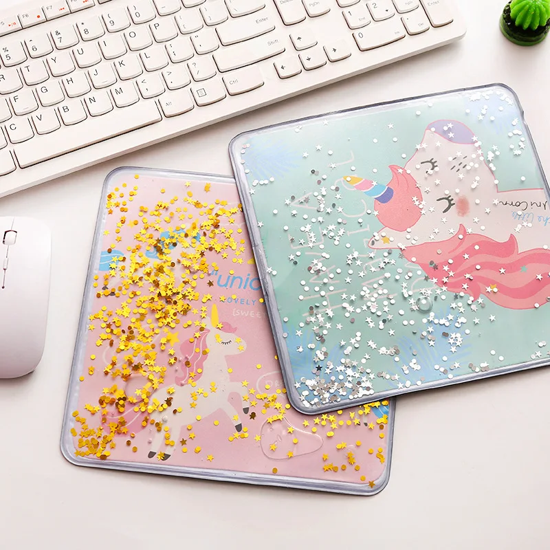 

21CM Cartoon Anime Action Figure Nature Printed Animals PVC Creative Kawaii Unicorn Birds Mouse Pad Cosplay Soft Comfortable Pad