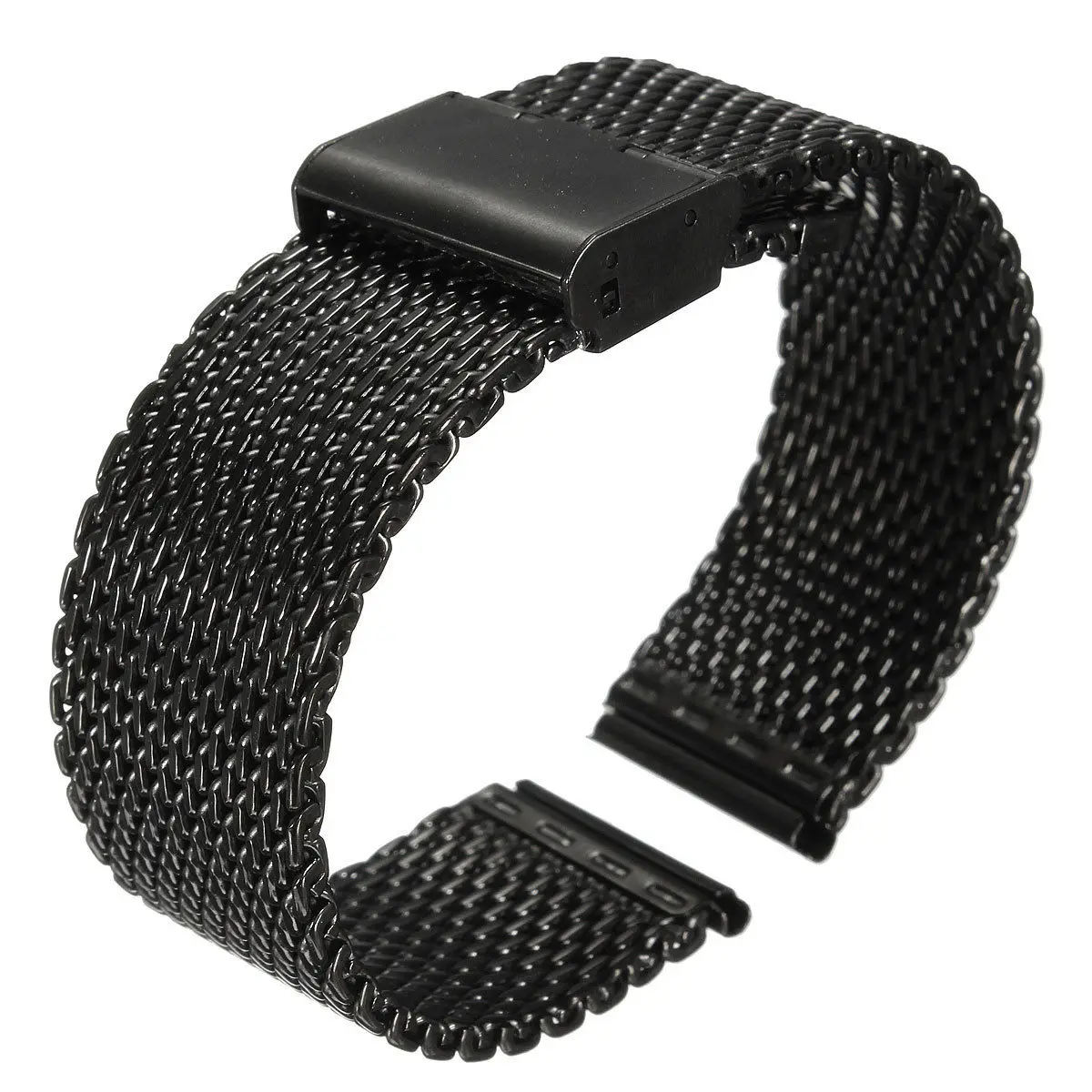 

New Watch Strap Shark Mesh Band Stainless Double Clasp Steel Bracelet