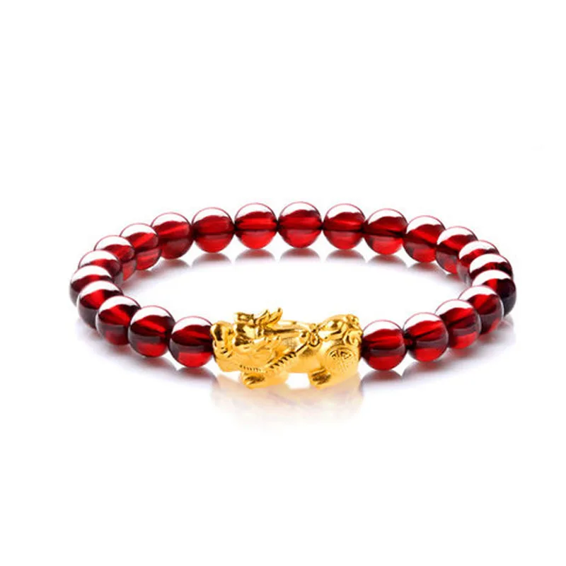 Креативный позолоченный браслет с бусинами и Pixiu Braclet модный очаровательный