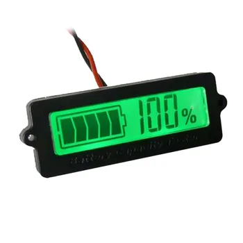 

Battery Capacity Indicator Lead Acid Battery Voltage Tester LCD Electric Panel Lithium Battery Status Monitor for Car Vehicle