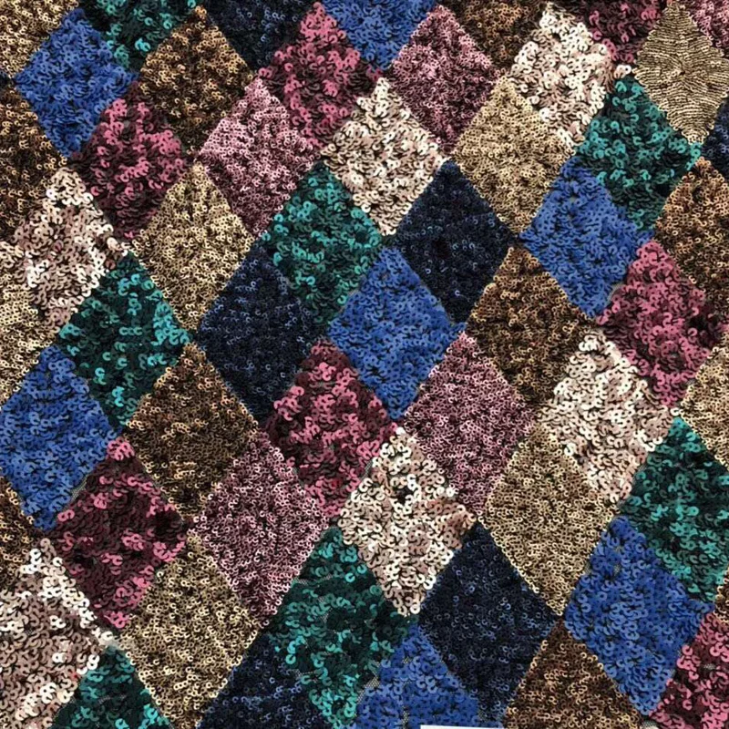 

(5yards/pc) latest arrival African French net lace allover embroidered sequins lace fabric high quality for party dress FJY179