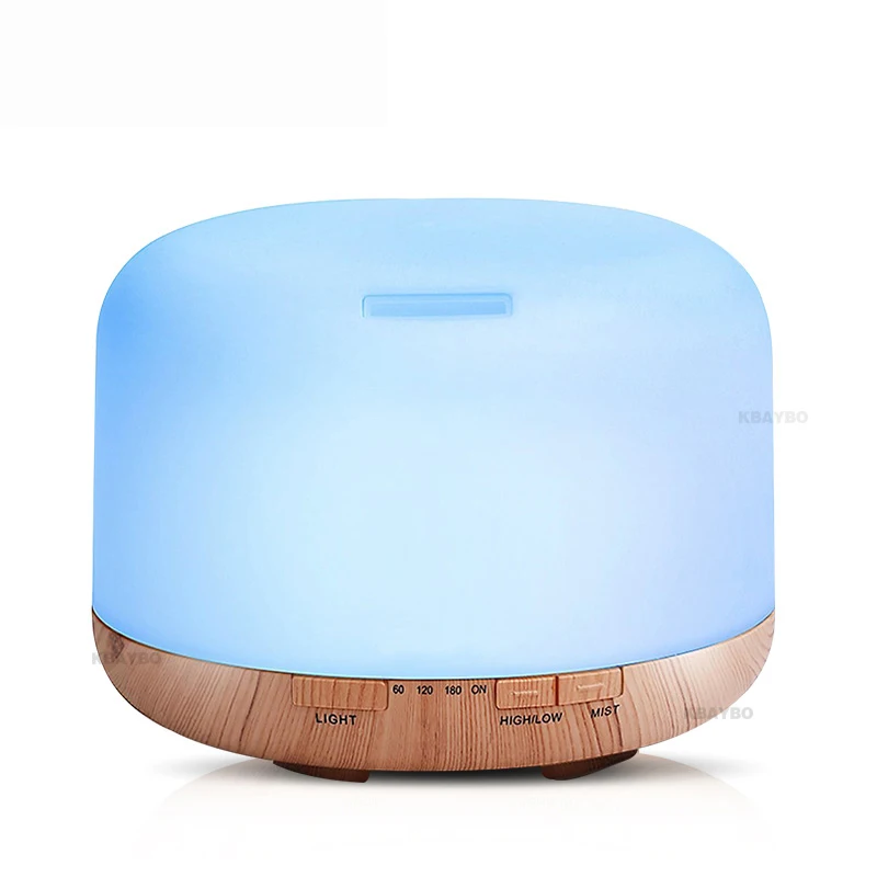 

500ml Air Humidifier Essential Oil Diffuser Aroma Lamp Aromatherapy Electric Aroma Diffuser Mist Maker for Home-Wood