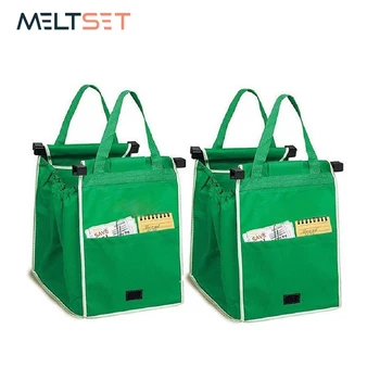 

1pc New Reusable Shopping Cart Bags Eco-friendly Folding Tote Supermarket Handbag Home Organizer