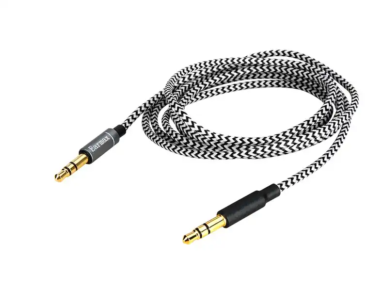 Cable de Audio de Repuesto Compatible con Auriculares inal/ámbricos Bowers /& Wilkins PX con cancelaci/ón de Ruido Activa Cable Chapado en Plata de 2 Metros