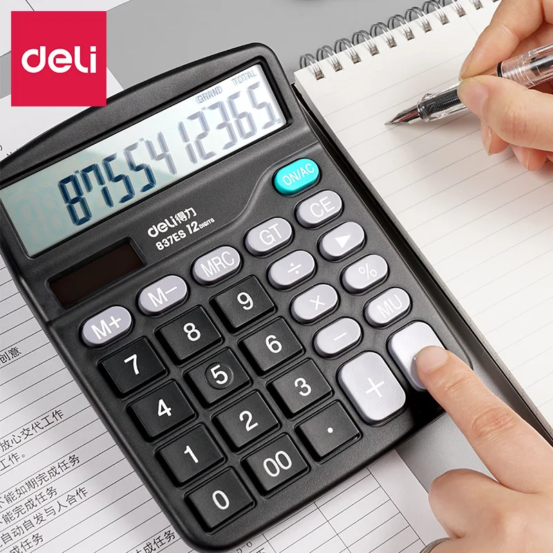 المالية مكتب آلة حاسبة علمية AA بطارية (غير مدرجة) الشمسية المزدوجة الطاقة كبيرة عرض حاسبات لضريبة اجتماع