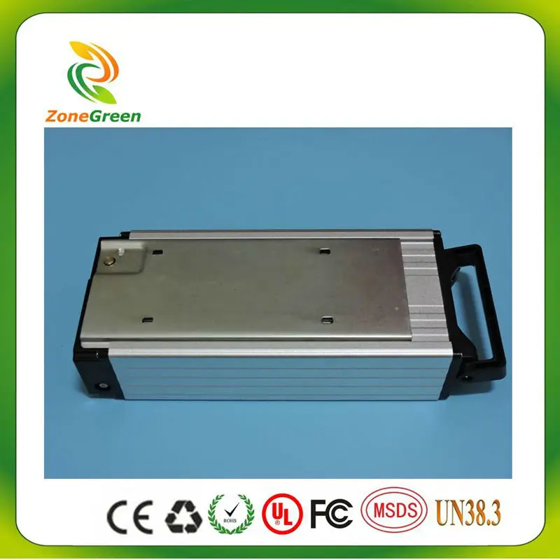 Discount 36V 30AH electric bike battery rear rack battery 1000W lithium battery Aluminum housing with 30A BMS charger for Samsung LG cell 2