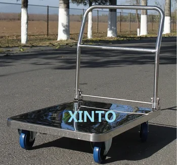 

500KG, 5"-6" wheel, 202 or 304 stainless steel hand trolley, folded cargo cart carrying transportation tool