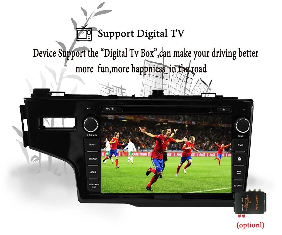 Discount Car dvd cassette player GPS Navi For Honda Fit Jazz 2014-2018 IPS screen 1024*600 +wifi+BT+RDS+Android 9.0+4GB RAM Stereo Audio 1