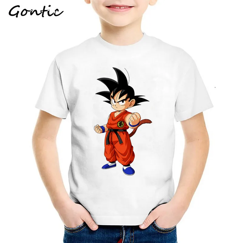 

Dragon Ball Z boys T shirt kids Japanese cartoon style Super Saiyan Son Goku design girl t-shirt baby summer tops short sleeve
