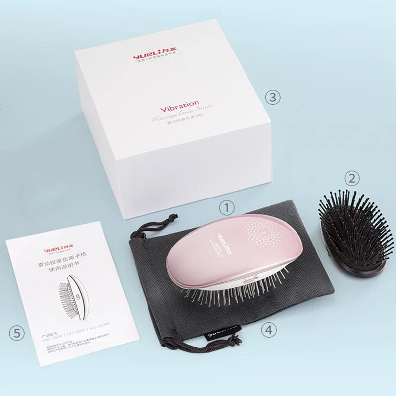 Cepillo de Pelo Inalámbrico con Masaje Antiestático Anión Cepillo de Pelo Inalámbrico con Masaje Antiestático Anión