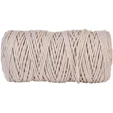 BEAU-3Mmx200M ручной работы из натурального хлопка шнур макраме пряжа Веревка Diy настенный Завод Вешалка шнурок для ремесла вязание