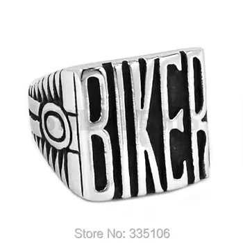 

Free shipping! Vintage Engine BIKER Motorcycle Ring Stainless Steel Jewelry Carve Words Motor Biker Men Ring Wholesale SWR0441