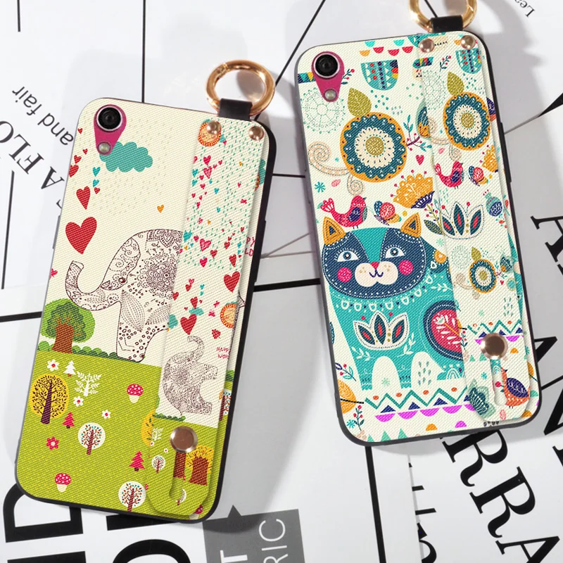 

Wrist strap Cases For Lenovo Vibe Shot Z90-7 Cute Animal Cartoon Cat Cases For Lenovo S850 Silicone Scrub Cover