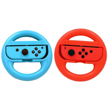 

Game Steering Wheel Gamepad Accessories For Switch And Joy-Con Handles Blue + Red Plastic