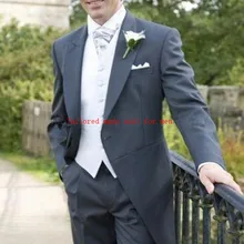 Индивидуальный заказ Мода Жених одна кнопка Пик lapelTuxedos свадебные костюмы для мужчин дружки костюм Лучший мужской костюм(куртка+ брюки+ жилет+ галстук