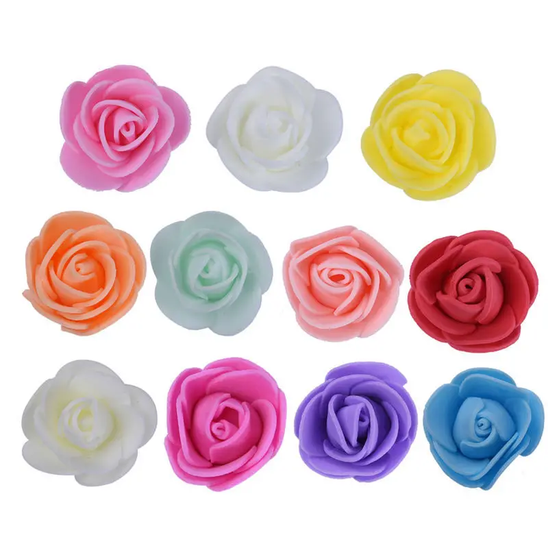 Buy 50Pc/set Beautiful Handmade PE Foam Rose Head DIY
