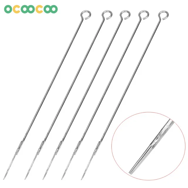 (5PCS) 9RL Disposable Tattoo Needles With RoHS 304 Medical Stainless Steel – Silver (5PCS) (5PCS) 9RL Disposable Tattoo Needles With RoHS 304 Medical Stainless Steel – Silver (5PCS)
