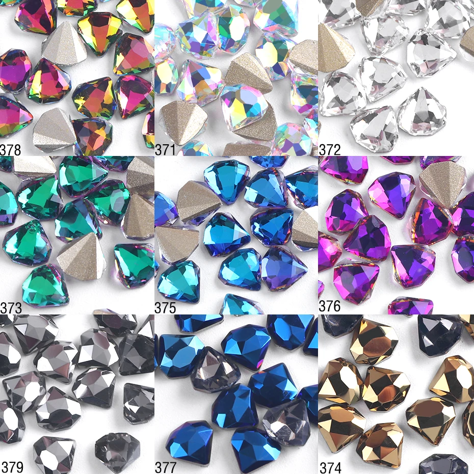 10pcs Crystal AB Flatback Diamond 6mm Nail Rhinestones 3D Strass Nail Art Glitter Gems Stones Charm Jewelry Manicure Decor LA79