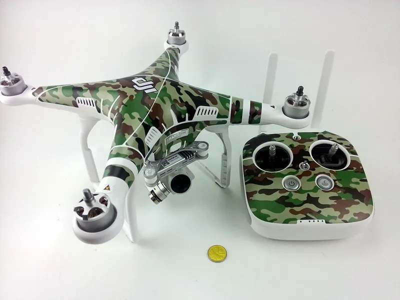 

2016 PGY Camouflage Graphic Wrap Decal Skin For DJI Phantom 3 Sticker Cover UAV professional Drone parts accessories