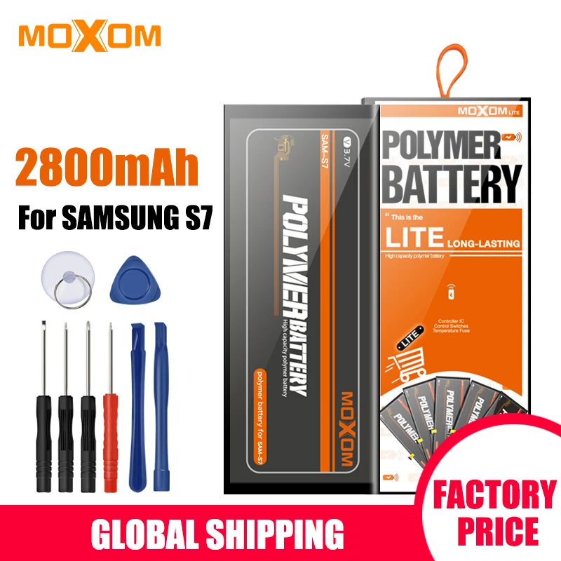 Мобильный телефон MOXOM аккумулятор для Samsung Galaxy S7 G9300 G930F G930 2800 мАч литий-полимерный