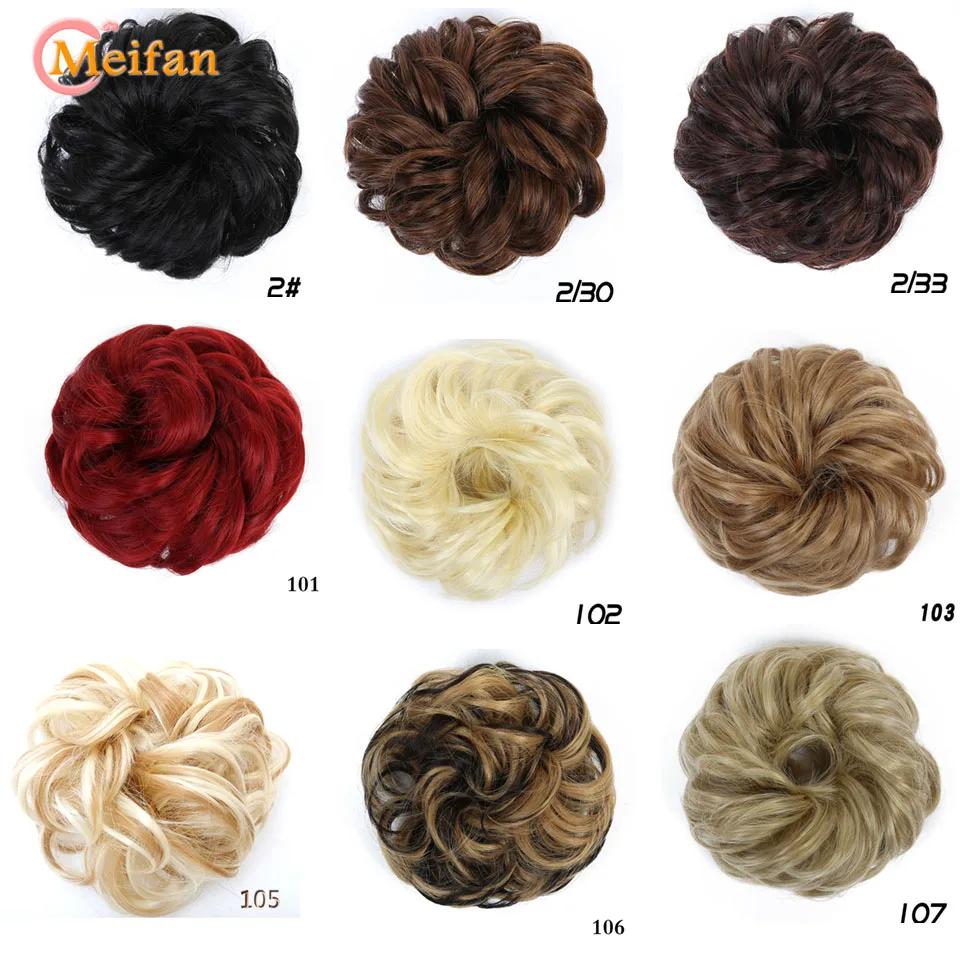 MEIFAN, женские волосы, пучок, эластичные, Пончик, волосы, сумка для наращивания, волосы для наращивания, высокотемпературное волокно, синтетический шиньон
