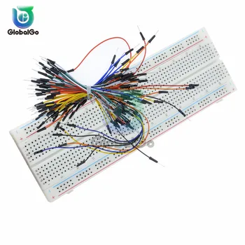 

3.3V/5V MB102 Breadboard Power Module MB-102 830 Points Solderless Prototype Bread Board Kit 65 Flexible Jumper Wires