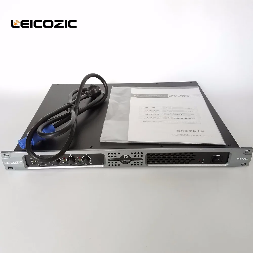 Профессиональные усилители leicosic DX4350 1u Усилитель 1100 Вт 4 канальный усилитель