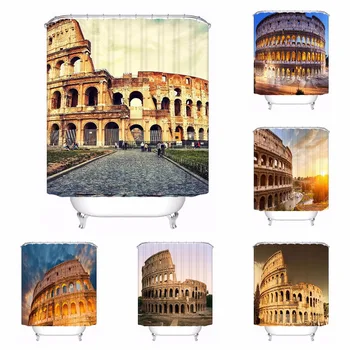 

Custom Waterproof Shower Curtain Roman Forum Printed Bathroom Decor Various Sizes #180320-02-255