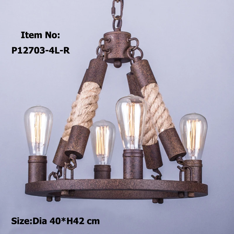2016 New Design Retro antique rope chandeliers/LARGE AMERICAN STYLE