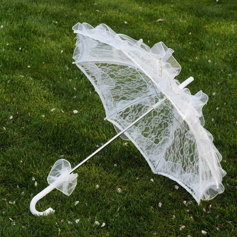 

Lace Umbrella Cotton Embroidery Lace Parasol Umbrella for Kids Play and Wedding Decoration