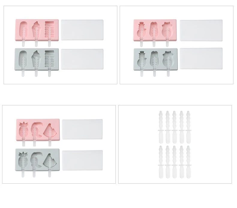 Силиконовые палочки для мороженого, формы для мороженого, покрытые формы для мороженого, формы для мороженого, силиконовые формы для детей, поп-лоток для мороженого на палочке, производитель кубиков льда