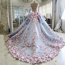 Красочные Роскошные свадебные платья Розовые цветы мечтательный бальное платье на свадьбу, платья платье принцессы, невесты Vestido de Noiva Robe Mariage