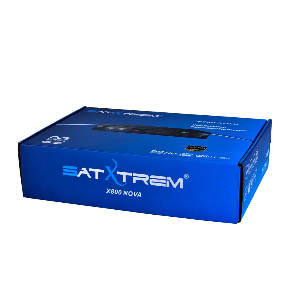 Satxtrem X800 NOVA Receptor DVB-S2 H.265 спутниковый ТВ-ресивер бесплатно 1 год Европа 8 линий Clines+ USB wifi Поддержка IP tv/Youtube