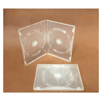 

2PCS 2DVD Transparent Soft Plastic Case 190X135X14mm Hold Insert / 2 Disc